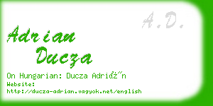 adrian ducza business card